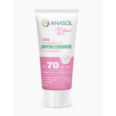 Anasol Protetor Solar Facial Todo Santo Dia TSD Antioleosidade Clareador FPS 70 - 40g — imagem 2 de 2