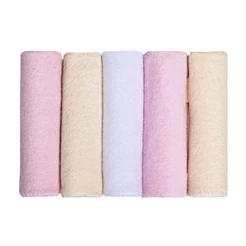 Kit Pano De Boca Papi Bordados Karinho Lisa Rosa - 05 Peças