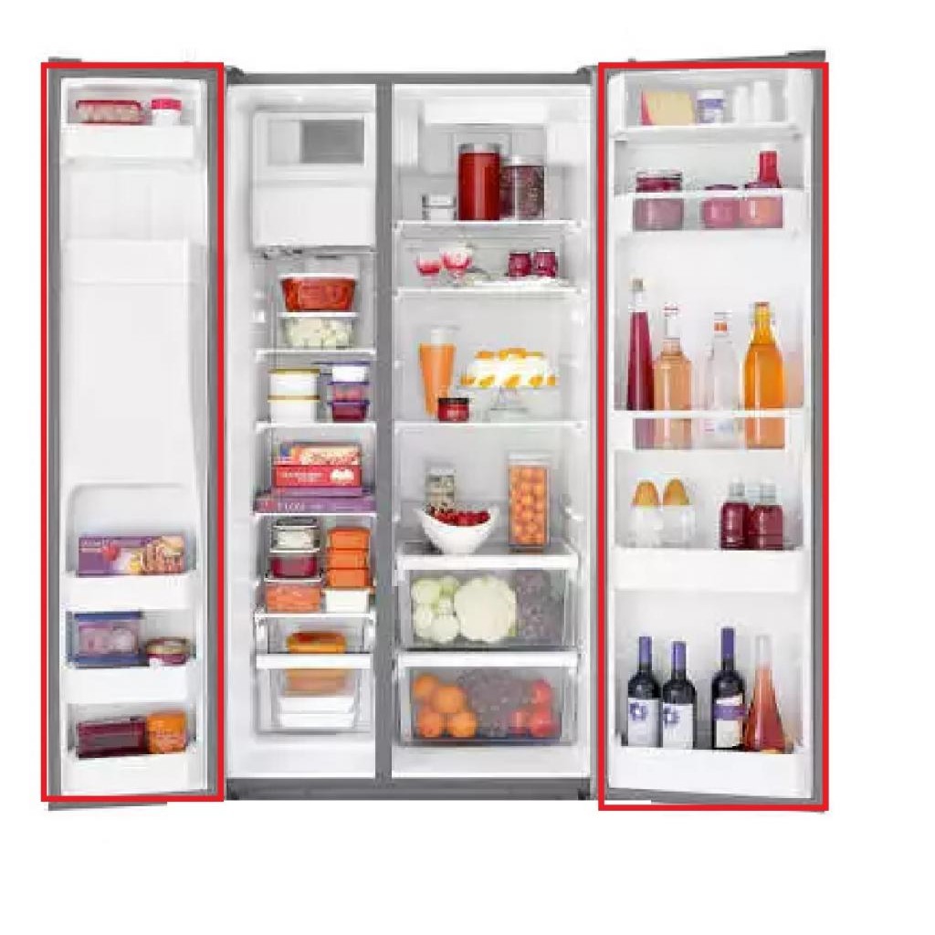 Jogo Borrachas para geladeira side by side  LG LR - 21SDT1