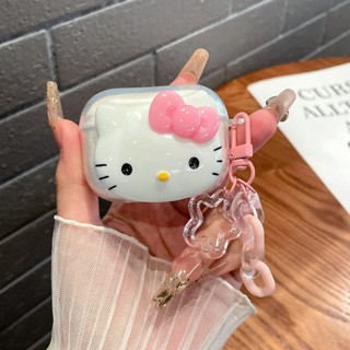 Bonito Rosa Olá KT Gato Capa Para Airpods 4 Dos Desenhos Animados Fone De Ouvido Caso Pro2 Pro 3 2 1 Protetora Com Chave em Oferta na Shopee