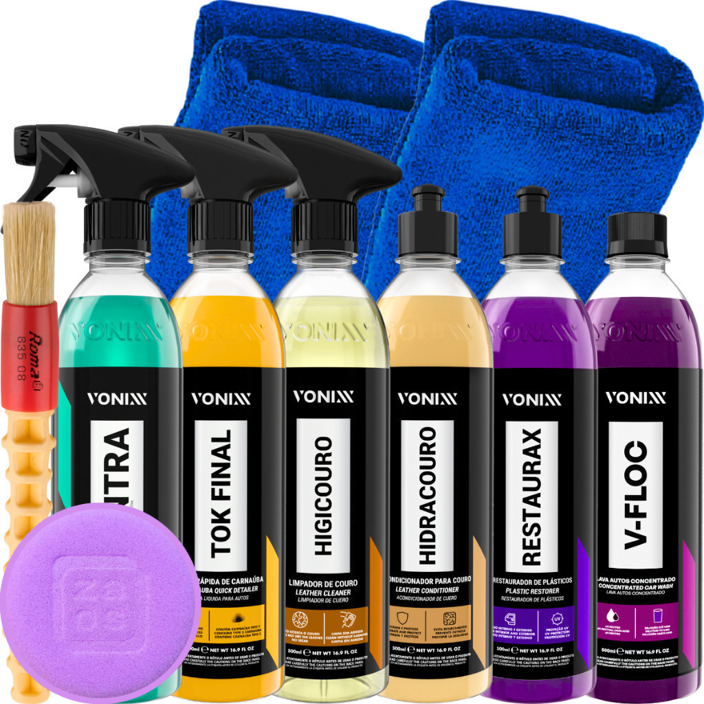 Kit Lavagem Completa Automotiva Profissional Produtos Vonixx