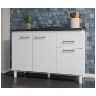 Balcão Pia 120cm Indekes 6115.491 Branco em Oferta na Shopee