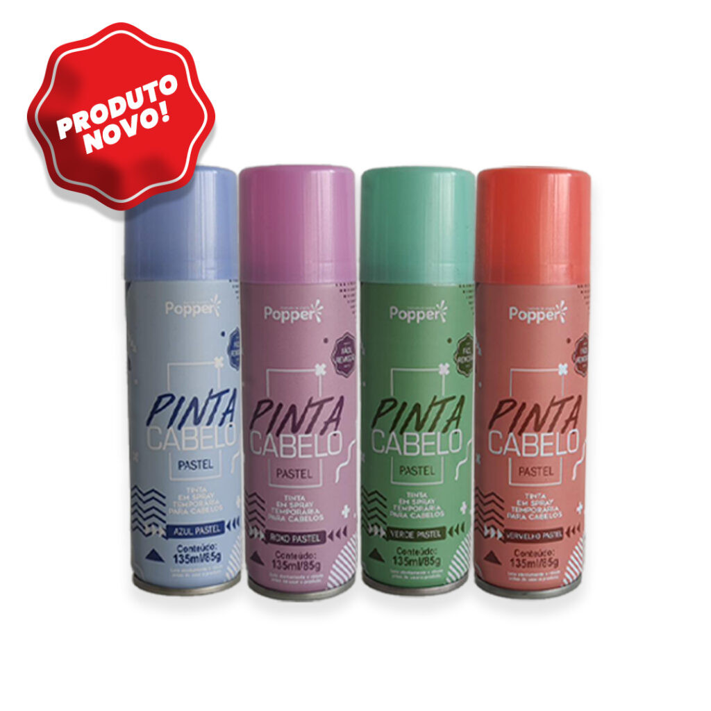 SPRAY TINTA TEMPORARIA PINTA CABELO TONS PASTÉIS 135ML