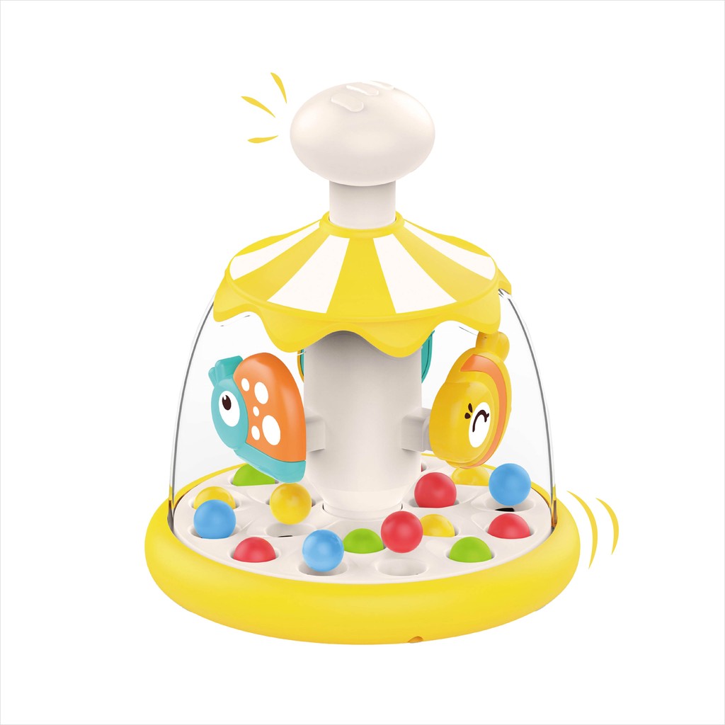 Carrossel Apertar Bolinhas Brinquedo Infantil Divertido Interativo Chocalho Colorido Sensorial