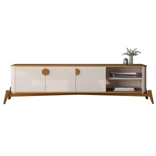 Rack Bancada Buriti 1.8 TV Até 70 Pol. Pés de Madeira Maciça em Oferta na Shopee