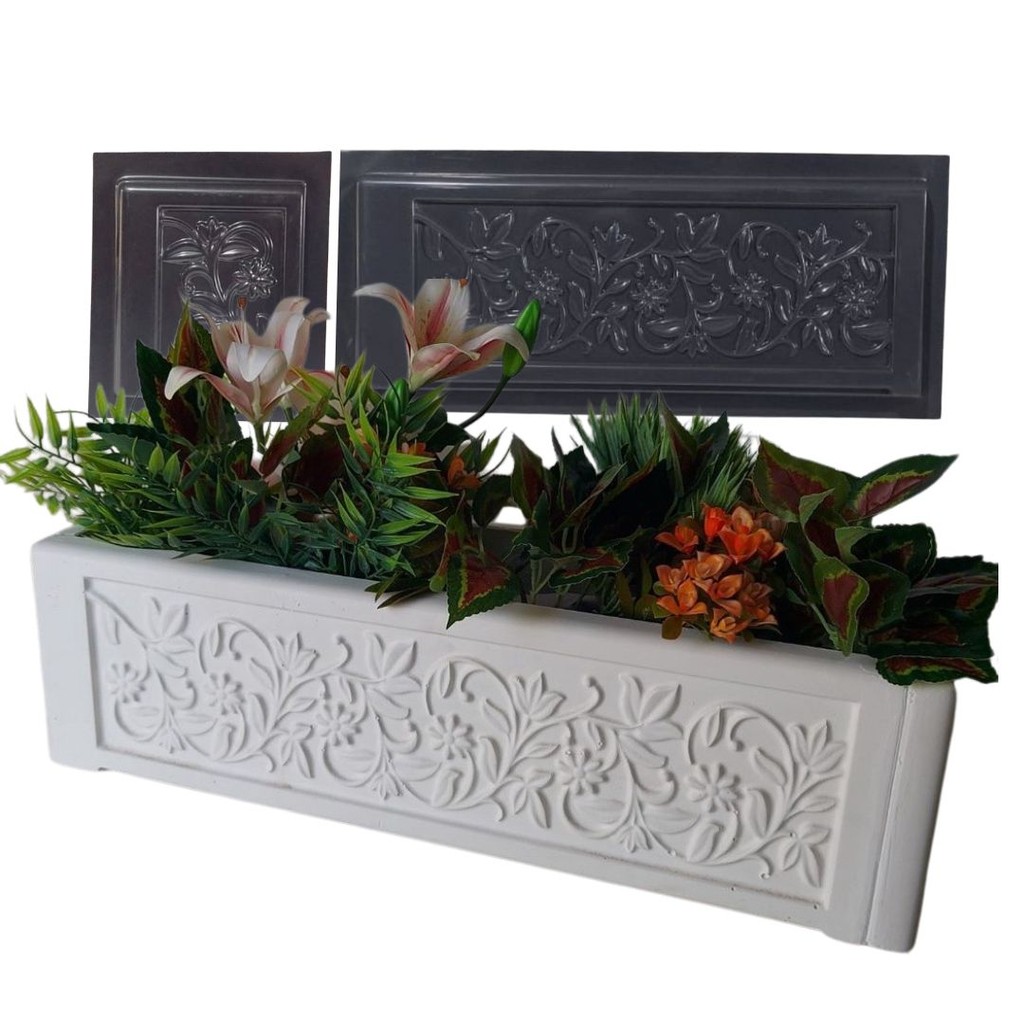 Kit 2 Formas Para Vasos Jardineira Para Cimentício em ABS