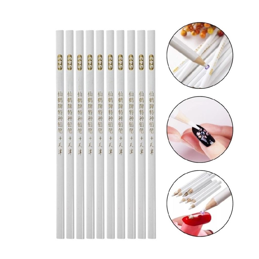 Kit 10 Lápis Pega Strass Pedraria Unhas Manicure Nail Art Unhas Decoradas Enfeite Nail Designer