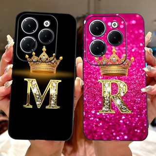 Infinix Quente 40 Pro 40 40i Moda Letra Inicial Casal Telefone Embalagem Hot40 40Pro Hot40i Preto Silicone Caso Macio em Oferta na Shopee