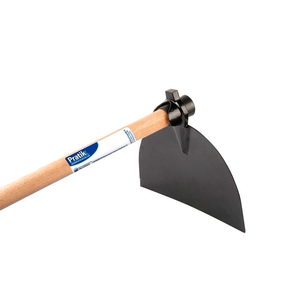 Enxada Pratik Temperada Larga Goivada 30cm 2,5 Libras com Cabo 1,5m em Oferta na Shopee