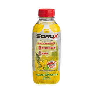 Sorox Bebida Hidratante Sabor Abacaxi com Hortelã 550mL em Oferta na Shopee