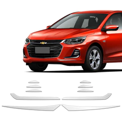 Apliques Onix 2020 Hatch Sedan Adesivo Para-Choque Dianteiro