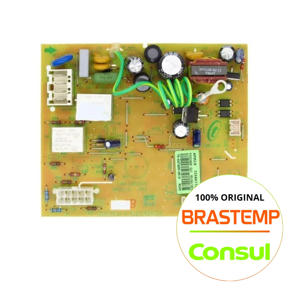 PLACA ELETRONICA PARA GELADEIRA  BRASTEMP/CONSUL ORIGINAL  - BRM47B - BRM49B - BRQ47B  (127v)