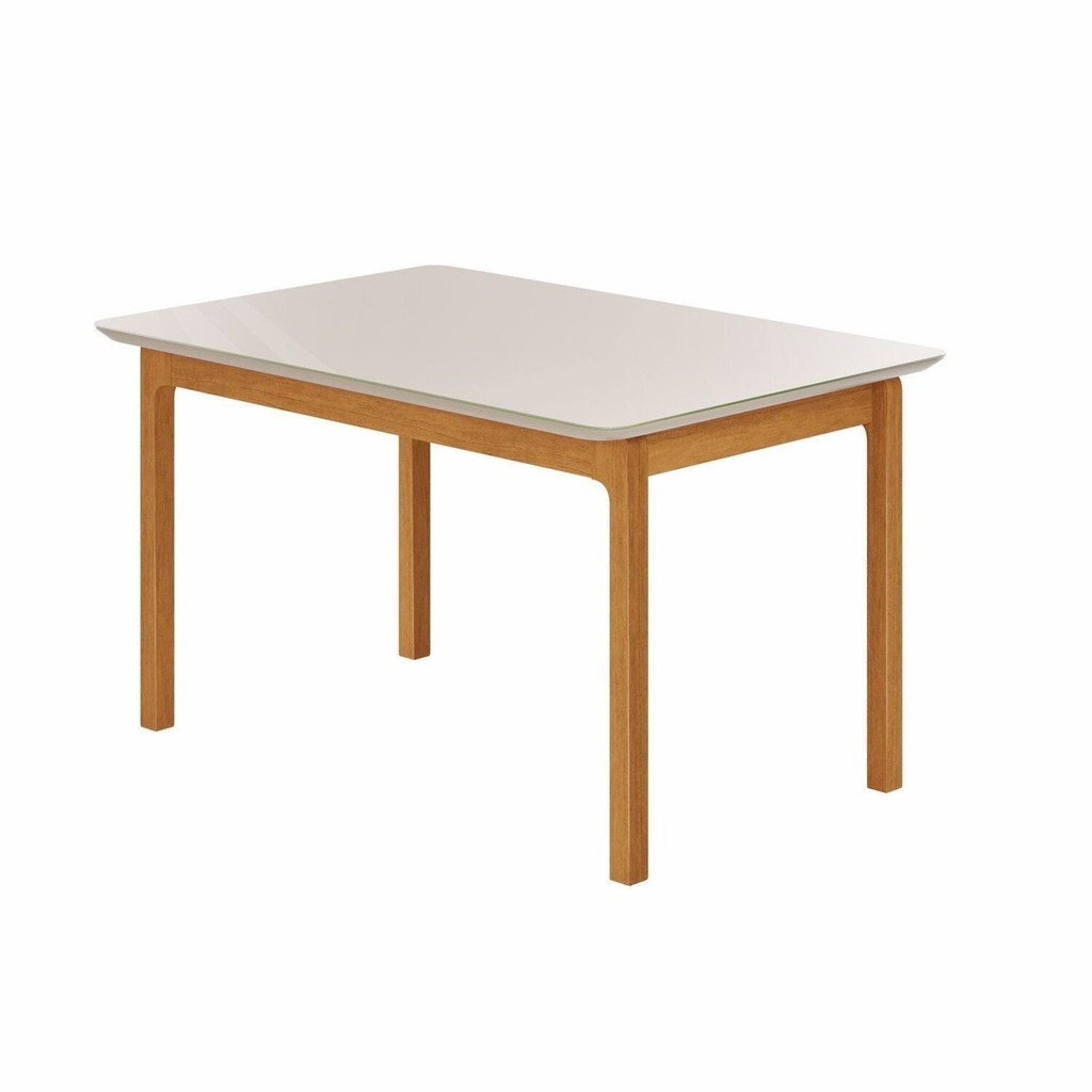 Mesa de Jantar Cativa 120cm X 80cm Retangular 4 Lugares Tampo Mdf com Vidro 120 em Oferta na Shopee