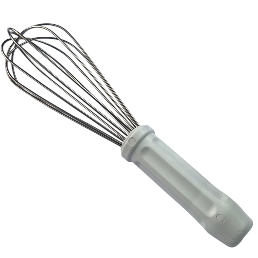 BATEDOR TIPO PERA FUE 25CM INOX BRANCO BATEDOR DE OVOS BP-25
