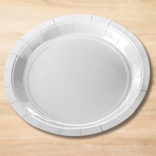 Prato de Papel Redondo Biodegradável Branco - 18cm - 25 unidades - Silver Festas - Rizzo em Oferta na Shopee