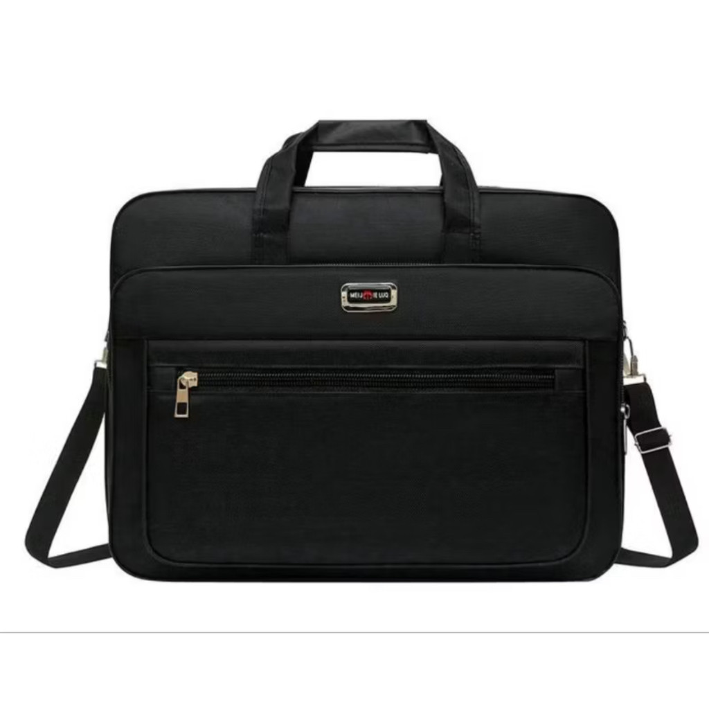 Meij Bolsa Pasta Executiva para Notebook com Alça Transversal Grande em Nylon Feminina e Masculina