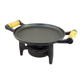 Chapa E Fogareiro De Ferro Fundido Bifeteira Bistequeira Rechaud Para Porção A Álcool Frigideira em Oferta na Shopee