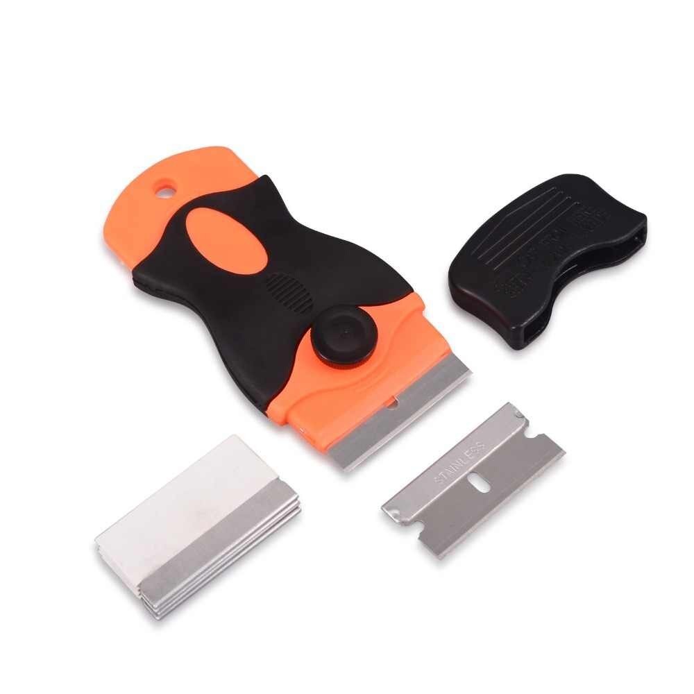 Raspador Ratinho Plastico Para Insulfilm Adesivo Remoção de Tinta Limpeza Pesada + 10 Laminas