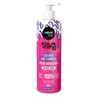 Creme Modelador Salon Line Cachos dos Sonhos To de Cachos Fixação Forte 500ml em Oferta na Shopee