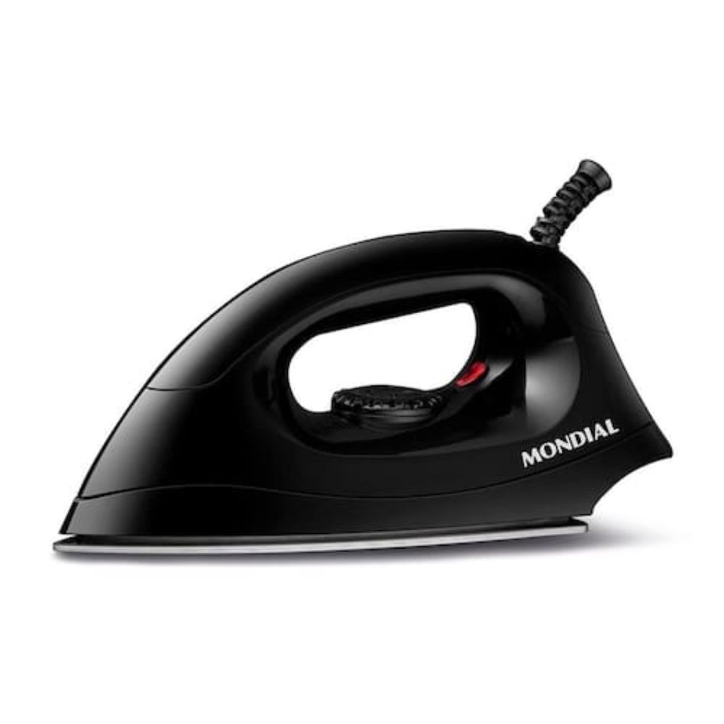 Ferro de Passar Roupa a Seco Mondial FSN-55-B Preto 127v Cabo 1,5 Metros 1200w em Oferta na Shopee