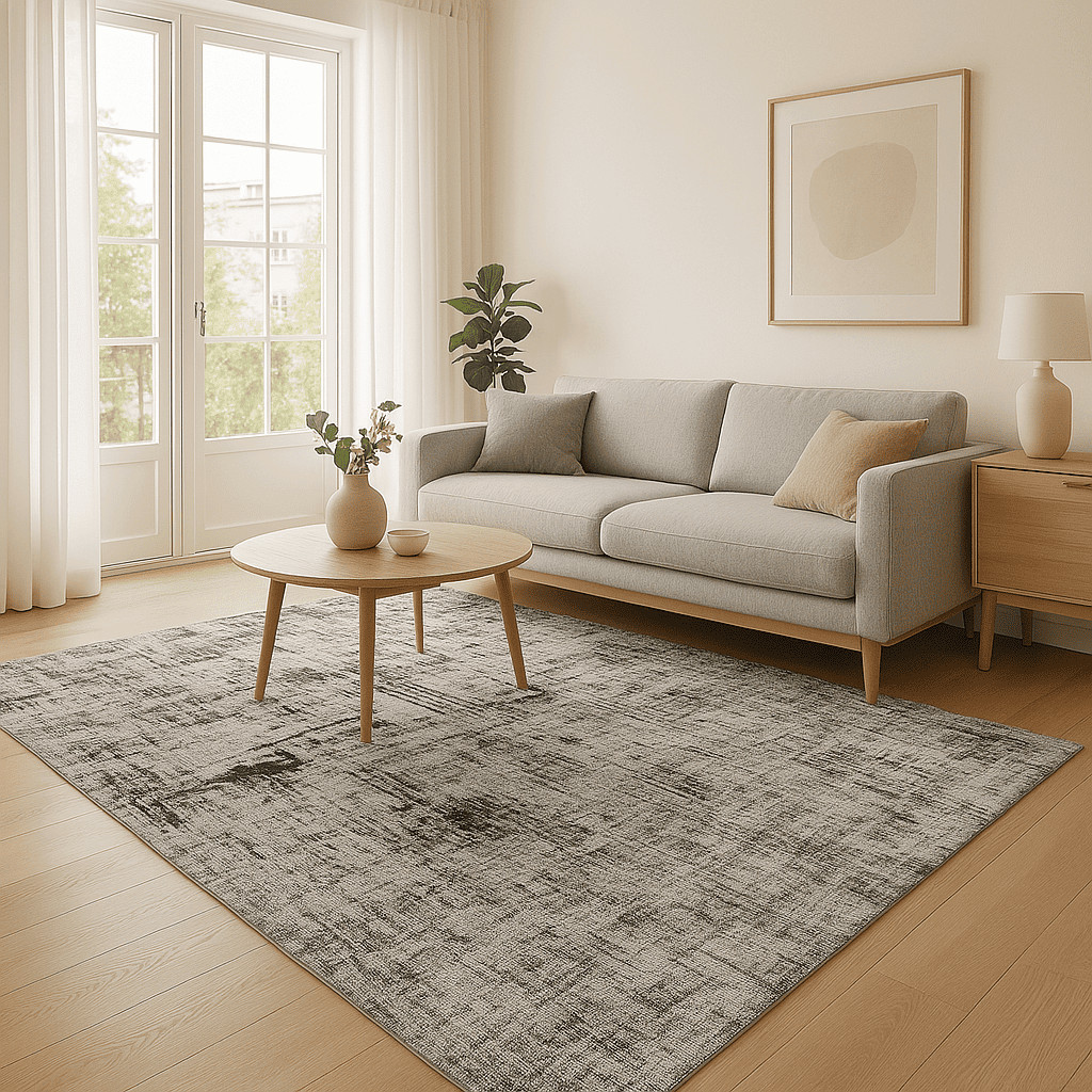 Tapete Boho Sala Tapete Geométrico Bege para Sala e Quarto