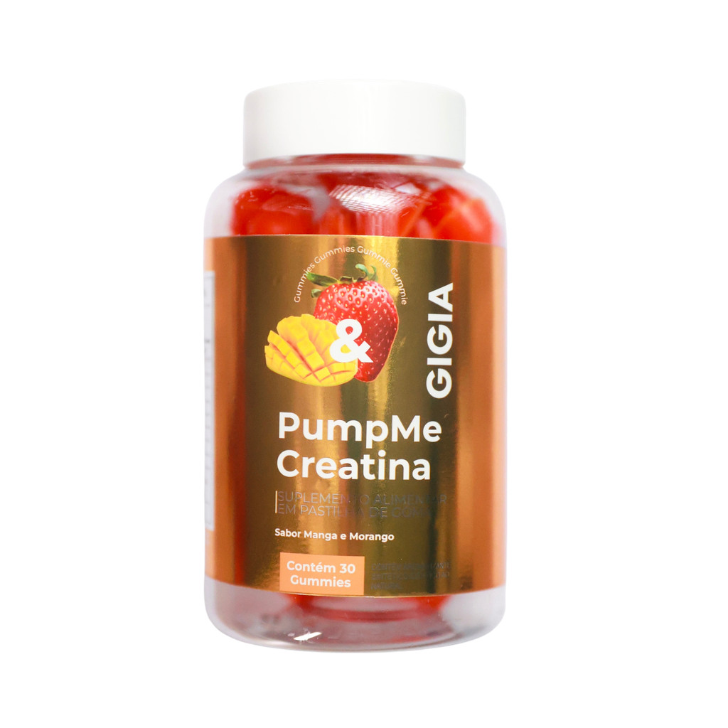 Gummy Creatina 3g Manga e Morango 30 Gomas Gummies Gigia