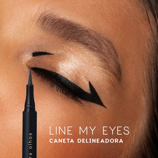 Caneta Delineadora Preta - Line My Eyes Océane Edition 1,2ml em Oferta na Shopee