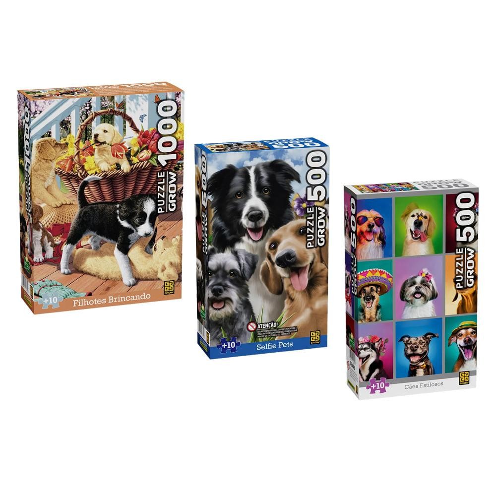 Combo Quebra-cabeças Pequenos Amores Pet em Oferta na Shopee