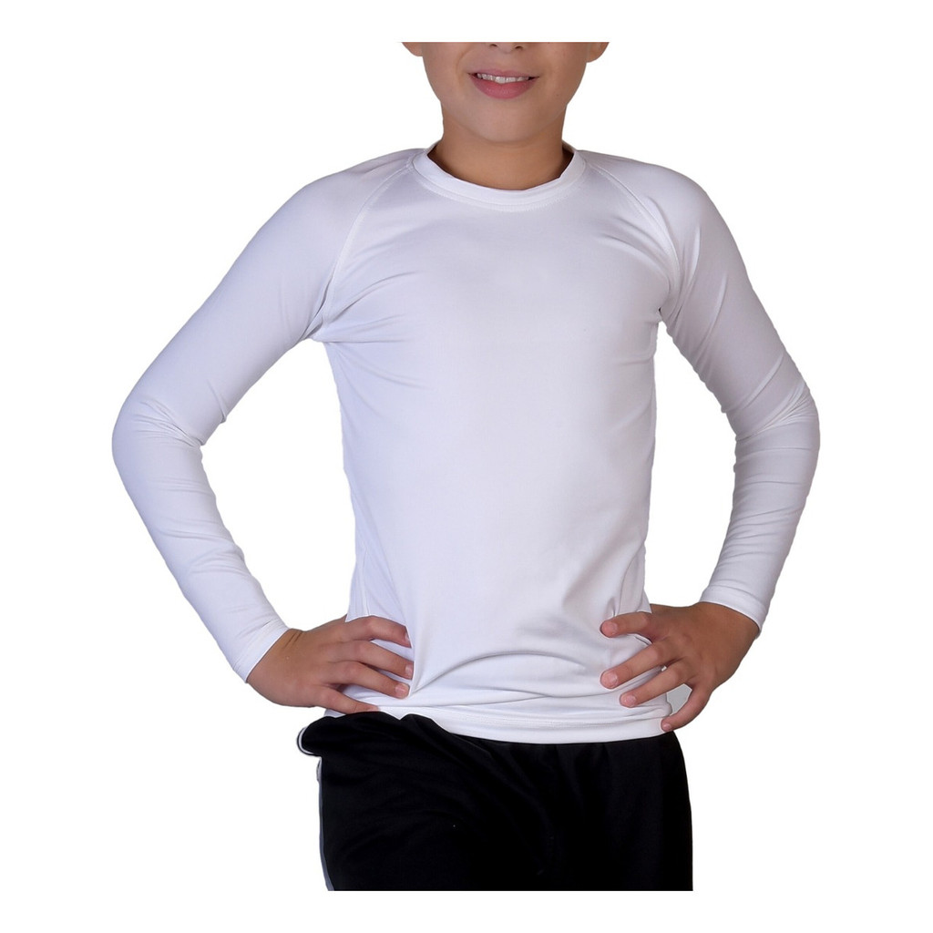 Camiseta Térmica Infantil Proteção Solar Uv 50+ Criança Longa