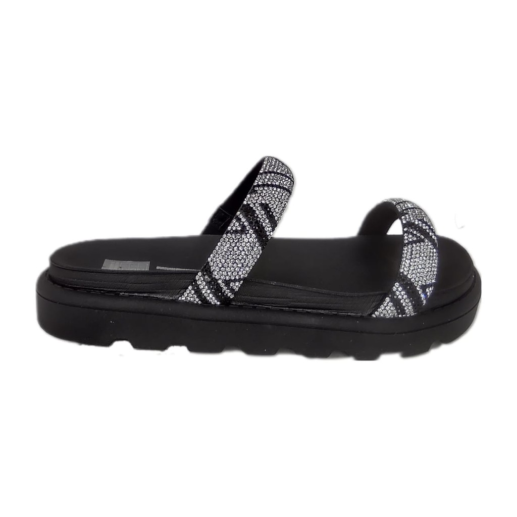 Papete Feminina Vizzano Strass Confortável Macia Casual Moda Sandália Plataforma