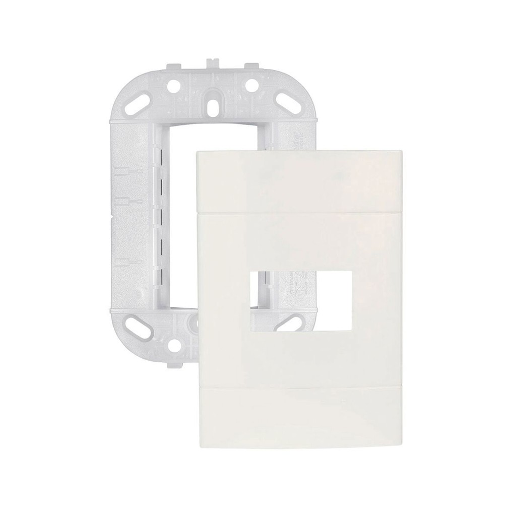 Kit Placa 1 posto+ Suporte Lunare Schneider Eletric