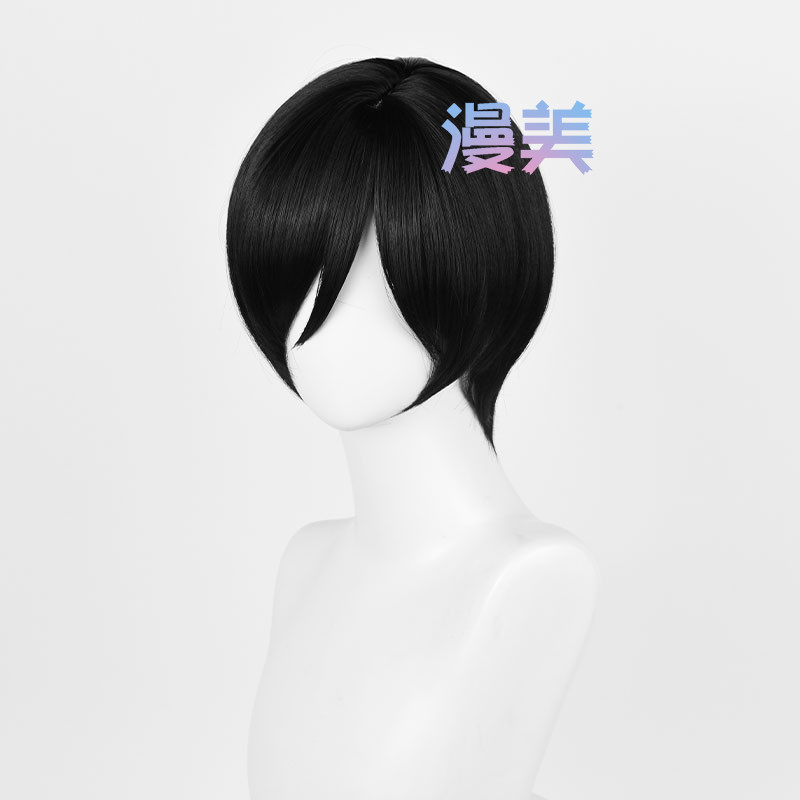 Resident Evil Ada Wong Peruca Cosplay 30cm Preto Curto Cabelo Sintético Resistente Ao Calor