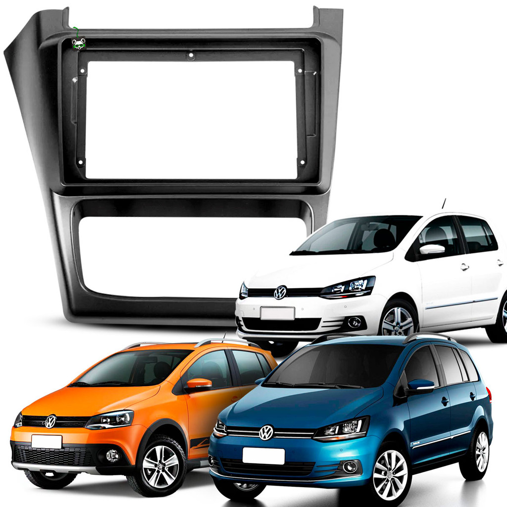 Moldura 9 Polegadas Fox/Crossfox 2014 2015 2016 2017 2018 2019 2020 Spacefox 2014 a 2019 Grafite