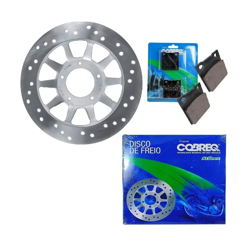 Disco De Freio + Pastilha Titan 150 Esd 2008 Cobreq Original