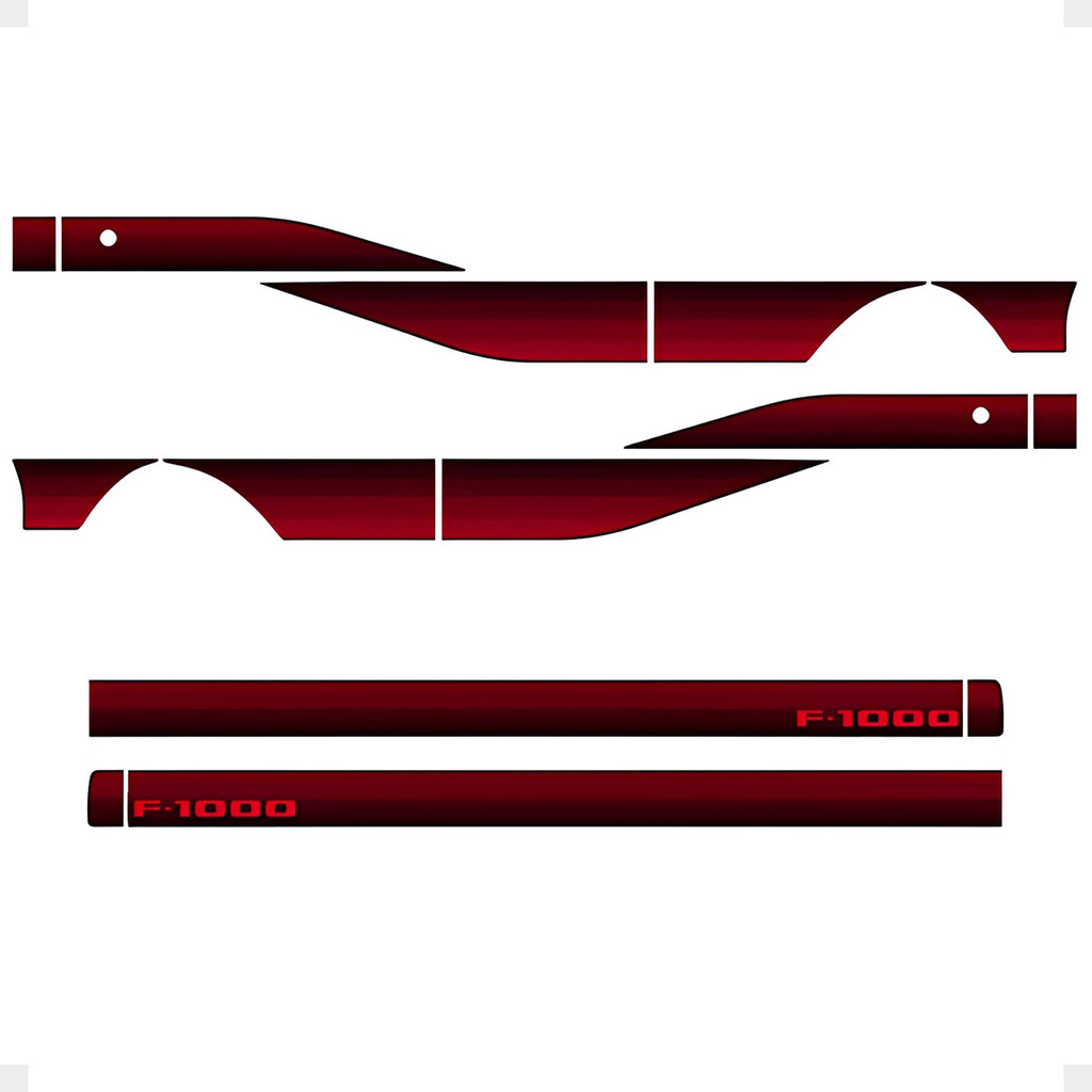 Faixa Ford F-1000 1989 Adesivo Vermelho Lateral Cab Simples em Oferta na Shopee