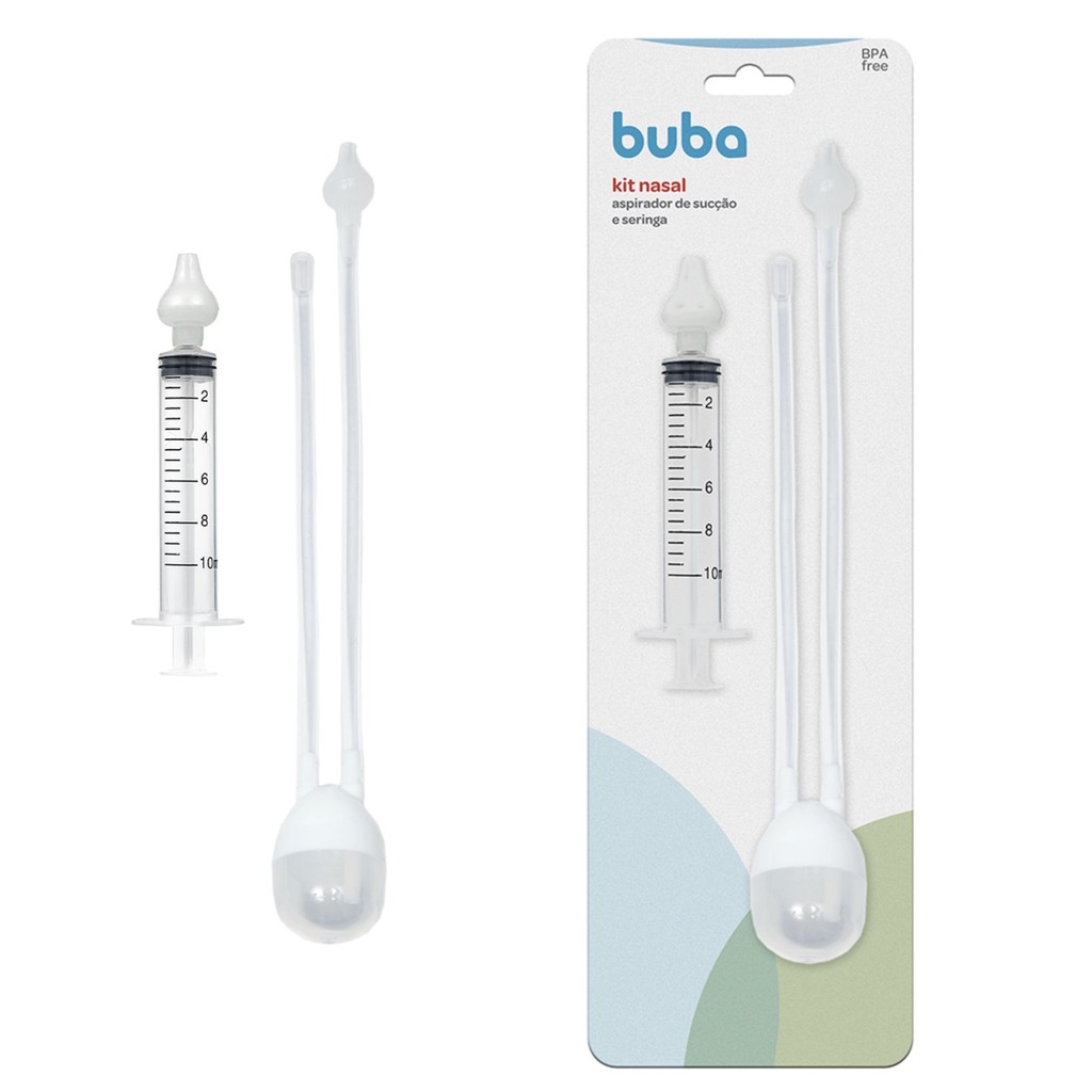 Kit Aspirador Sucção e Seringa Lavador Nasal Catarro Buba em Oferta na Shopee