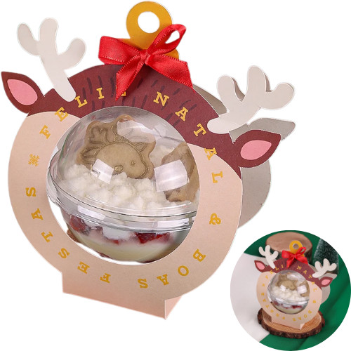 Detalhes do 10 Embalagem Lembrancinha Bolinha 4479 Rena (JANGO NATAL 2024) OUTLET NATAL
