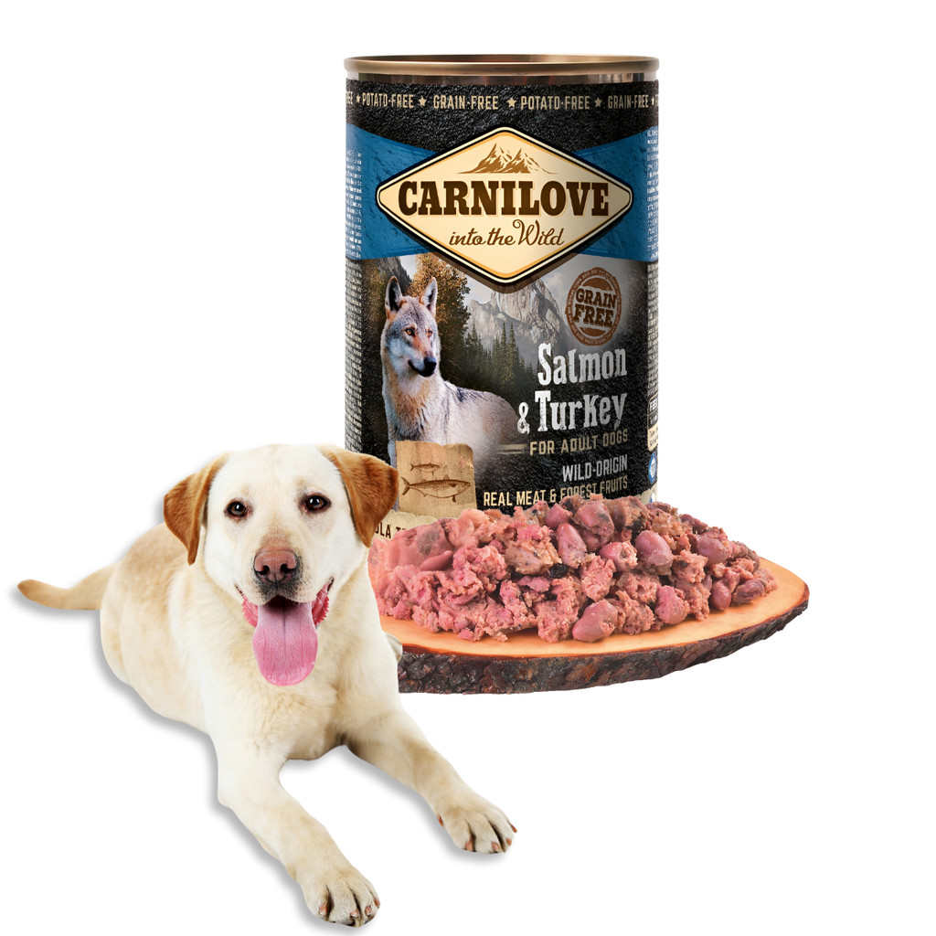Petisco para Cães Salmão ePeru 400g Carnilove Alimento Úmido