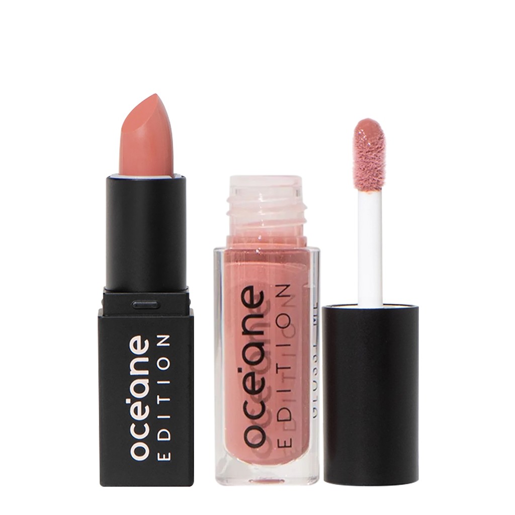 Kit Océane Edition Mini Lipstick Nude Pink e Glossy Me Shimmer Brown (2 produtos) em Oferta na Shopee