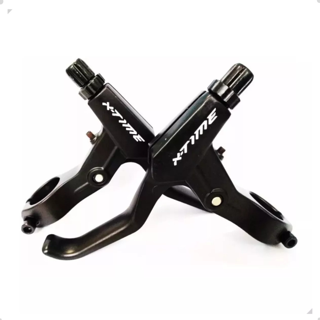 Manete Maçaneta Freio Bike TSW Alumínio Preto Par V-Brake Freio a Disco MTB Urbana Ciclismo