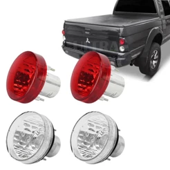 Kit 4 Lanterna L200 "Bolinha" Outdoor Savana 2004/... 2 Cristal + 2 Vermelha - 90mm