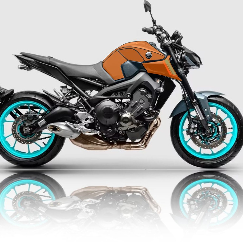 Película PPF Proteção Kit Tanque Moto Yamaha MT-09 2019 2020 2021 2022 2023 2024 2025 TPU