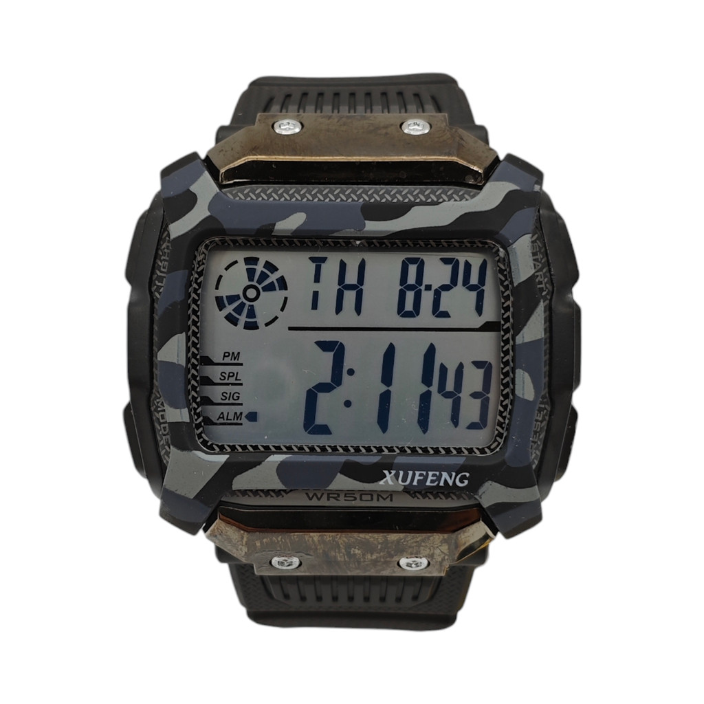 [341] Relógio Digital à prova d'agua masculino original esportivo presente alarme/cronômetro da moda em Oferta na Shopee