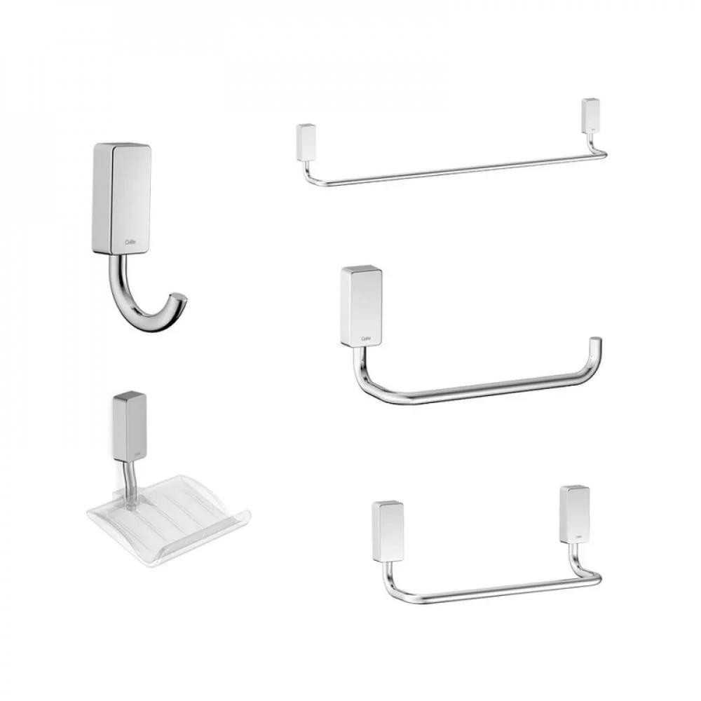 Kit Acessórios Com 5 Peças N. Celite One Cromado Celite em Oferta na Shopee