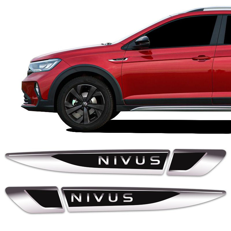 Aplique Lateral Nivus 2020 2021 Volkswagen Emblema Resinado - Spare Parts and Accessories for Vehicles