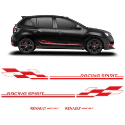 Kit Faixa Sandero Racing Spirit 2019 + Adesivo Renault Sport