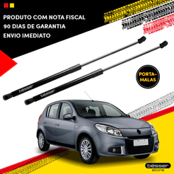 Par Amortecedor Tampa Traseira Renault Sandero Pistão a Gás Porta Malas Sandero 2007 à 2014