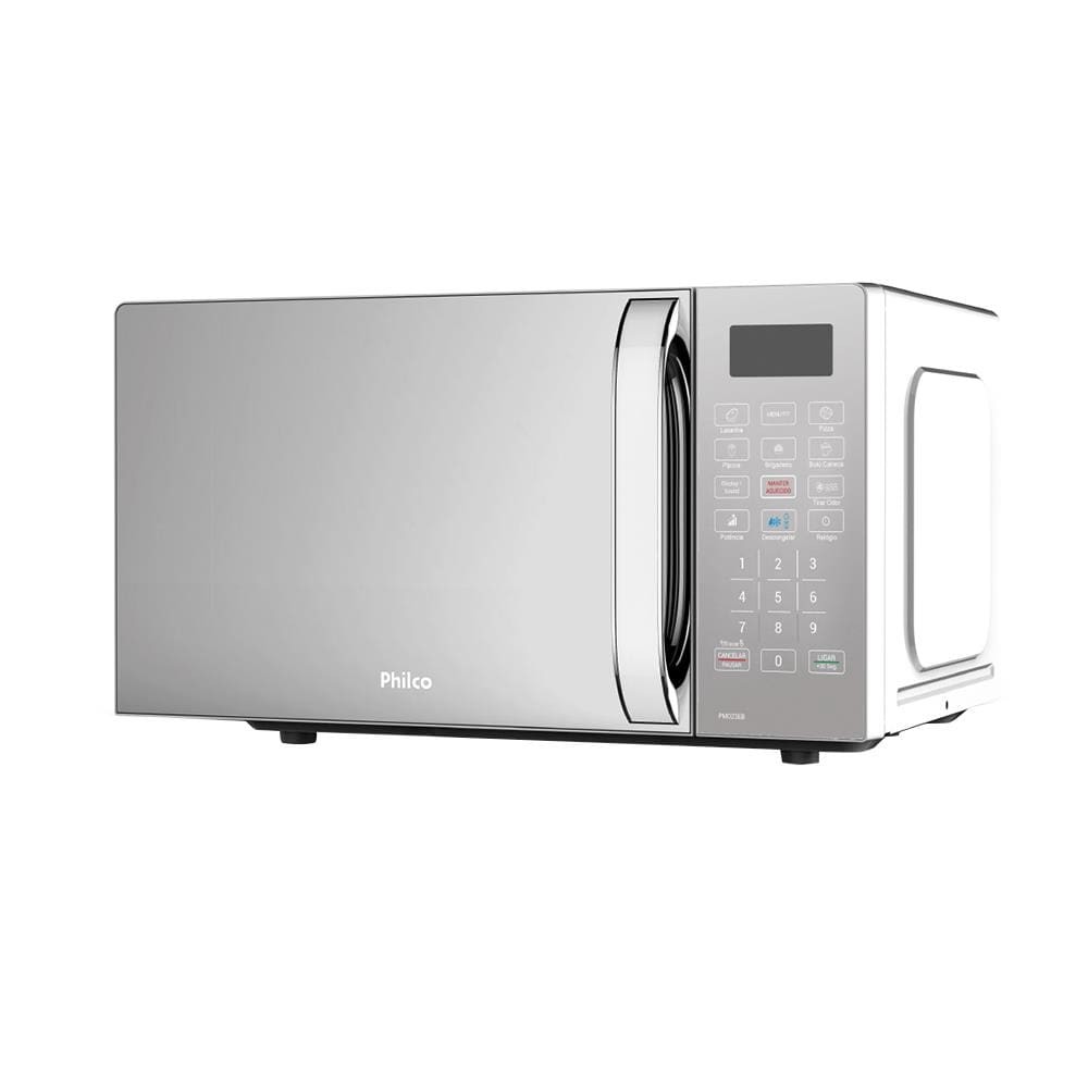 Forno de Micro-ondas Philco PMO23EB com Menu FIT 20 Litros - Branco e Prata 220V - Home Appliances
