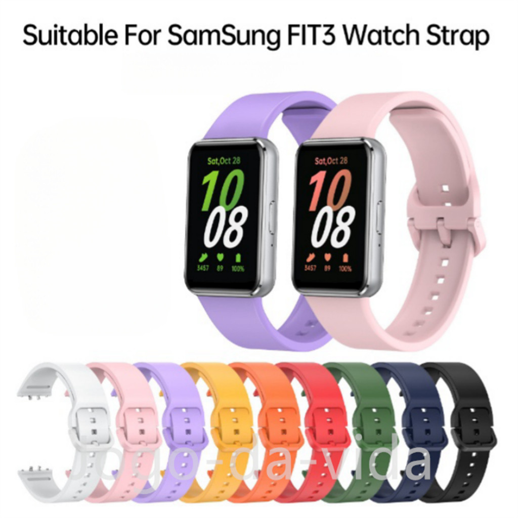 Pulseira para Samsung Galaxy Fit 3 Sm-R 390 pulseira de silicone de cor de metal pulseira inteligente pulseira de libera
