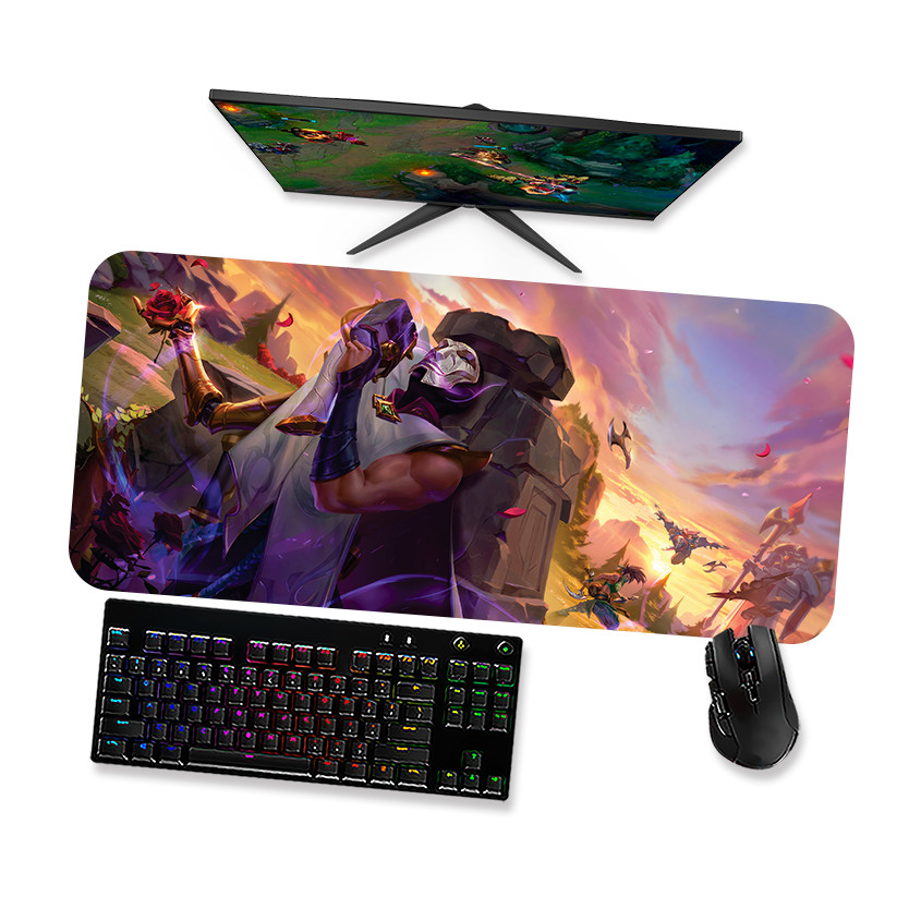 Mouse Pad Gamer Grande  LoL JHIN AKALI ZED 1  90x40 80x40 60x40 70x30 45x40